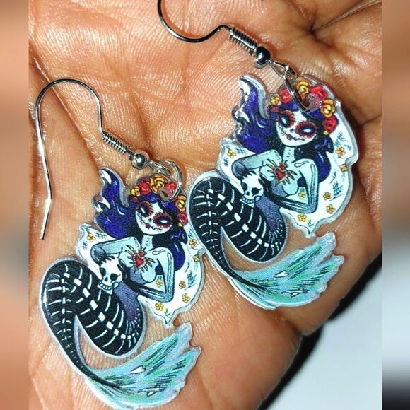 Super cute anime mermaid earrings - Picture 3 of 6